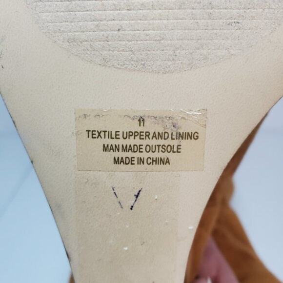 Athena Alexander Tan Slouch Faux Suede Hidden Wedge Fashion Boots 11 - Picture 6 of 10
